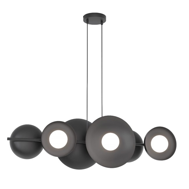 Suspension Cirion noire (6 lumières)
