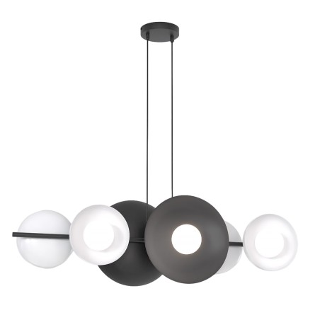 Suspension Cirion noir+blanc (6 lumières)