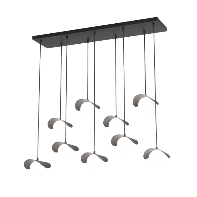 Suspension Serelia noire (9 lumières)