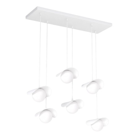 Suspension Serelia blanche (6 lumières)
