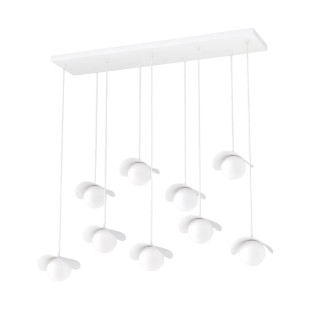 Suspension Serelia blanche (9 lumières)