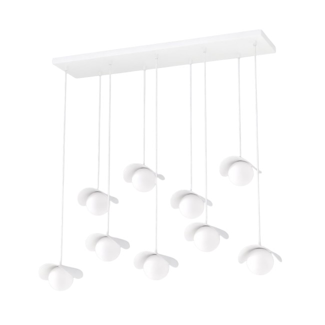 Suspension Serelia blanche (9 lumières)