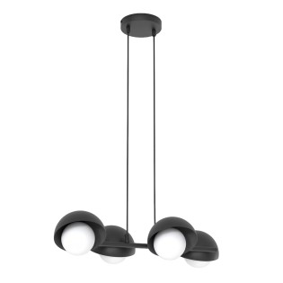 Suspension Nordessa noire (4 lumières)