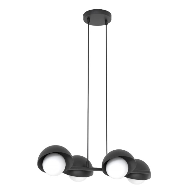 Suspension Nordessa noire (4 lumières)
