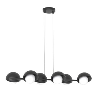 Suspension Nordessa noire (6 lumières)
