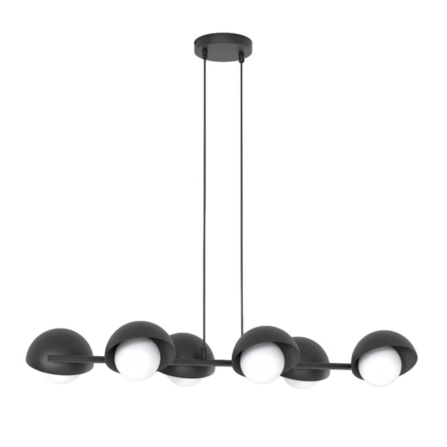 Suspension Nordessa noire (6 lumières)