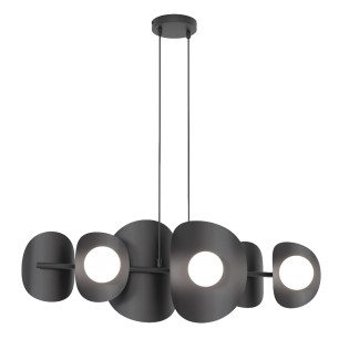 Suspension Lithora noire (4 lumières)