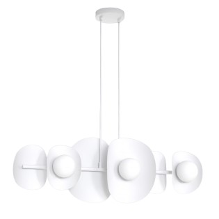 Suspension Lithora blanche (4 lumières)