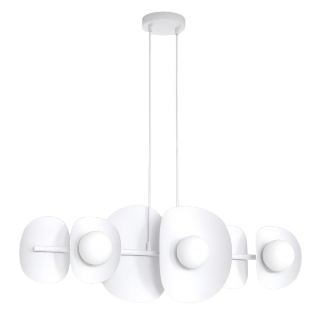 Suspension Lithora blanche (4 lumières)