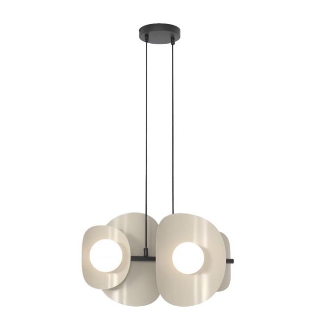 Suspension Lithora blanche (6 lumières)