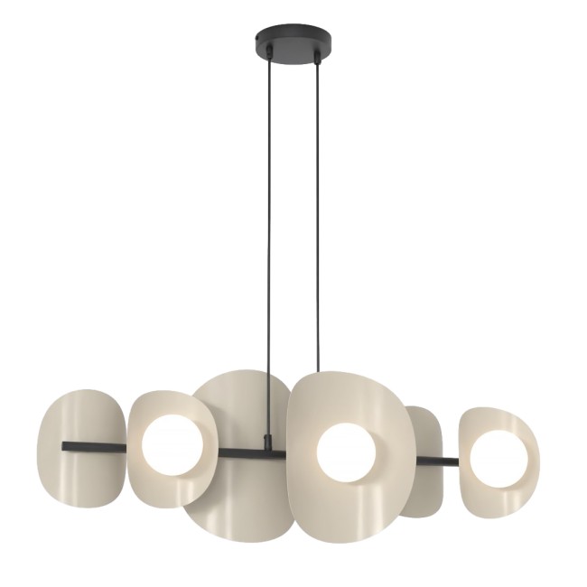 Suspension Lithora moka (4 lumières)