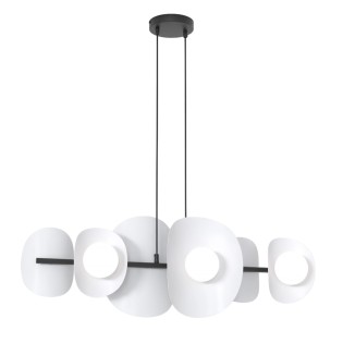 Suspension Lithora grise (4 lumières)