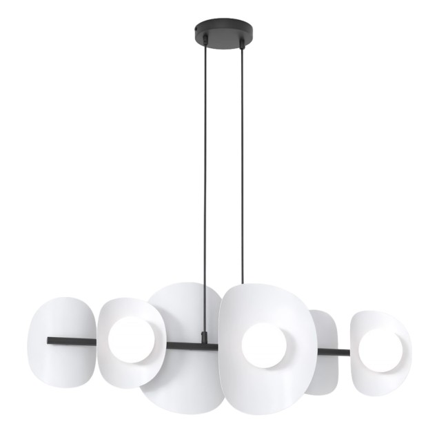 Suspension Lithora grise (4 lumières)