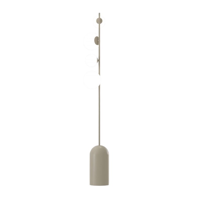 Lampe sur pied Tandem blanche (4 lumières)