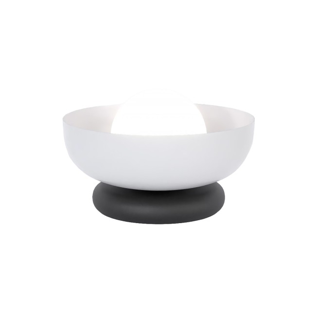 Lampe de table Fenko gris+noir.
