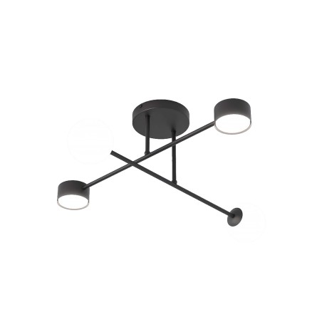 Lampe de plafond Varli noire (4 lumières)