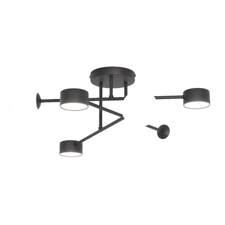 Lampe de plafond Varli noire (6 lumières)