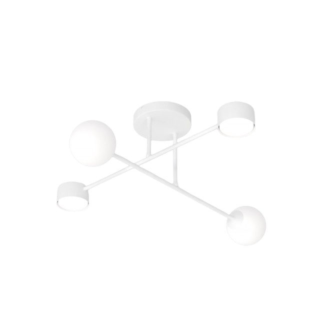 Lampe de plafond Varli blanche (4 lumières)