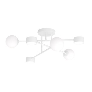 Lampe de plafond Varli blanche (6 lumières)