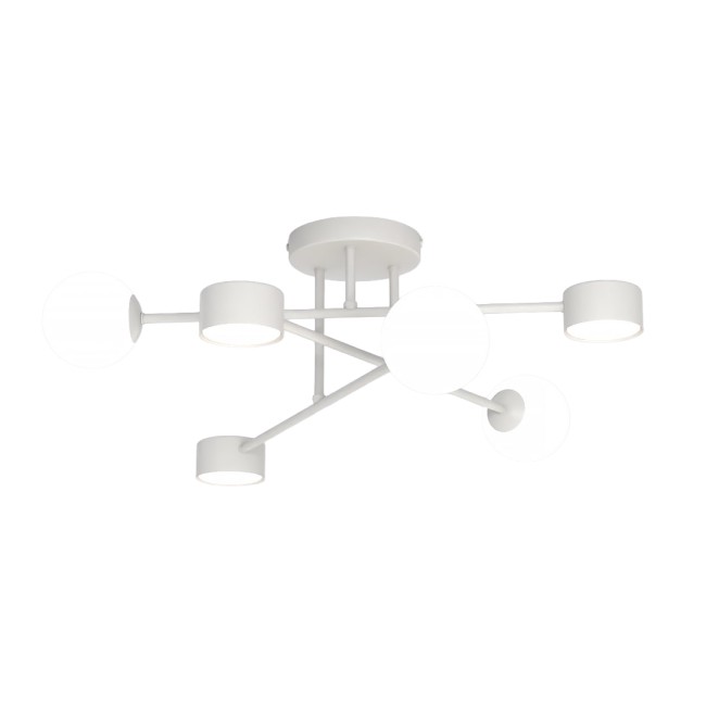Lampe de plafond Varli gris (6 lumières)