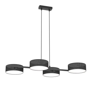 Suspension Troma noire (4 lumières)