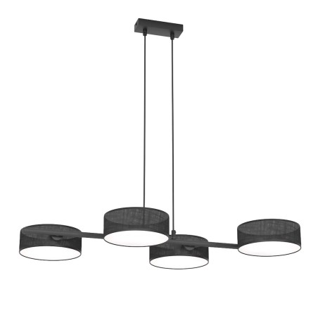 Suspension Troma noire (4 lumières)