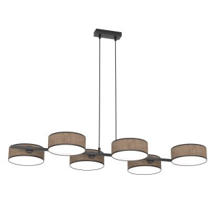 Suspension Troma marron+noir (6 lumières)