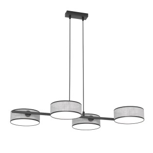 Suspension Troma gris+noir (4 lumières)