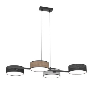 Suspension Troma noir+marron+gris (4 lumières)