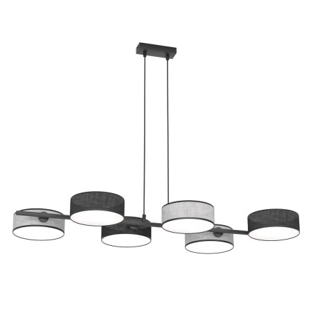 Suspension Troma noir+gris (6 lumières)