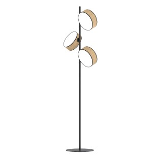 Lampe sur pied Troma ratan+noir (3 lumières)