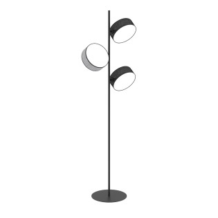Lampe sur pied Troma noir+gris (3 lumières)