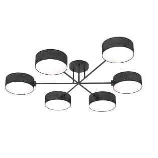 Lampe de plafond Lorix noire (6 lumières)
