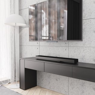 Lampe sur pied Pryla blanche.