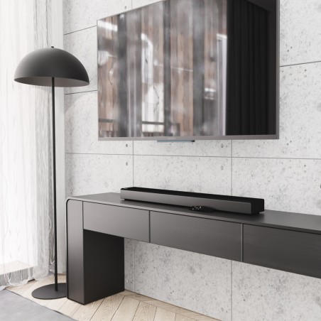 Lampe sur pied Pryla noire.