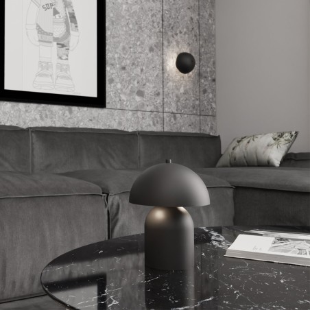 Lampe de table Konvi noire (2 lumières)