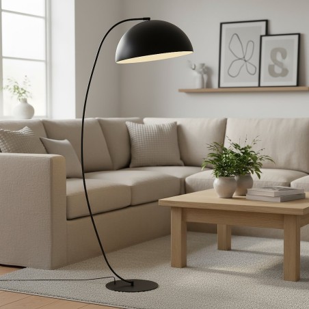Lampe sur pied Lynox noire.