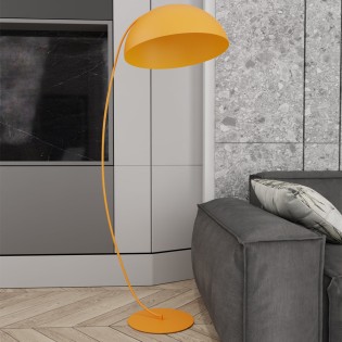 Lampe sur pied Lynox orange.