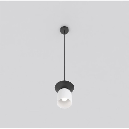 Suspension Lorenza blanc+noir.