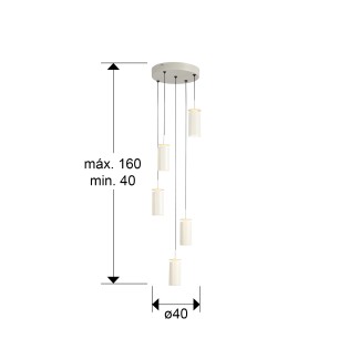 Suspension LED Alfara (5x8W)