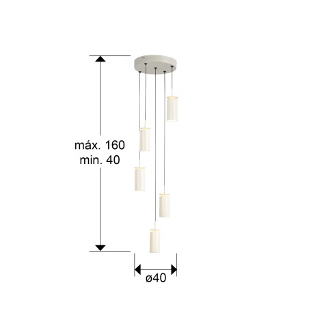 Suspension LED Alfara (5x8W)