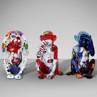 Lot de 3 figurines décoratives Les Rois mages