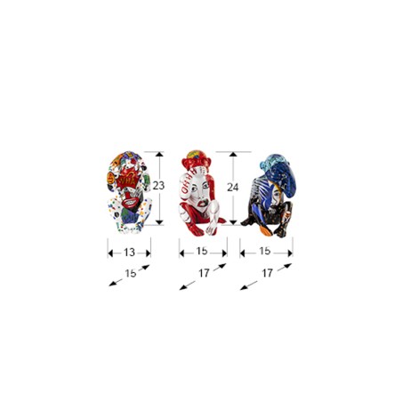 Lot de 3 figurines décoratives Les Rois mages