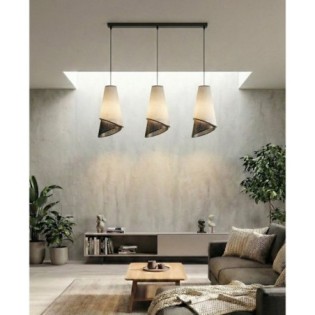 Suspension Vist Noir+Gris (3 lumières)
