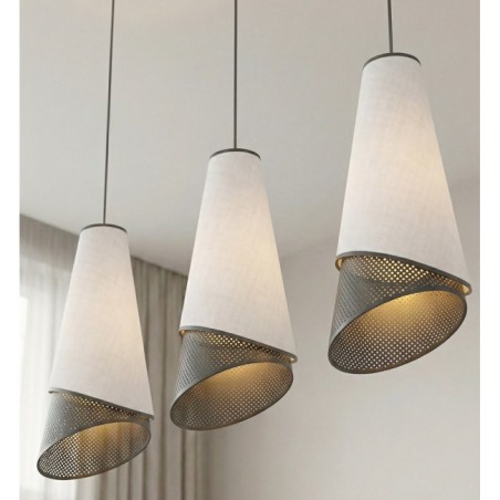 Suspension Vist Noir+Gris (3 lumières)