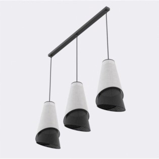 Suspension Vist Noir+Gris (3 lumières)