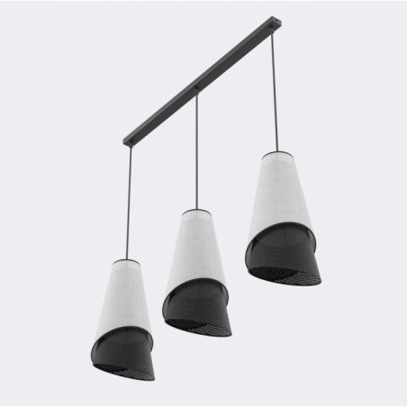 Suspension Vist Noir+Gris (3 lumières)