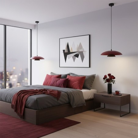 Suspension Tisa Bordeaux+Noir