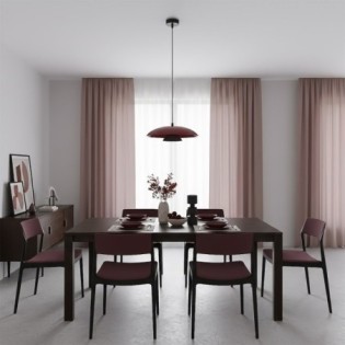 Suspension Tisa Bordeaux+Noir