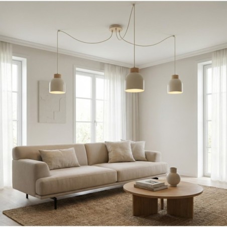 Suspension Prut Moka (3 lumières)